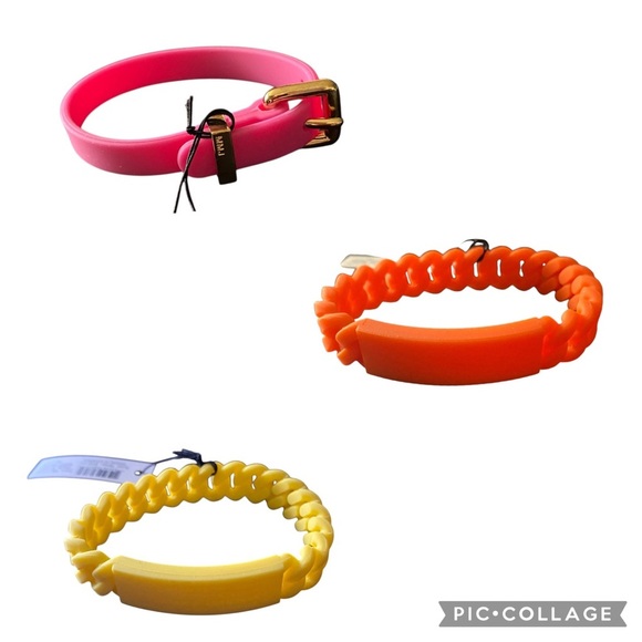 🎄CHRISTMAS GIFTS🎄 NWT-MARC JACOBS-BUNDLE OF THREE SILICONE BRACELETS - Picture 1 of 4